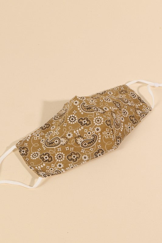 Bandana Pattern Reusable Face Masks (TWO COLORS)