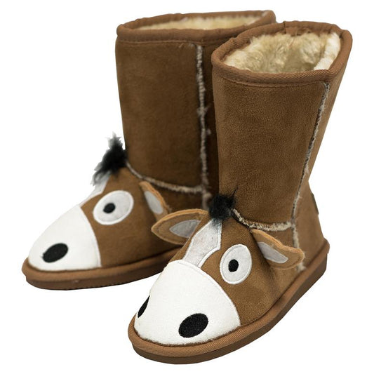 Kids Horse Toasty Toes Slippers