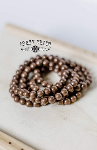 Crazy Train Brass Bullet #21 Arm Candy Bracelet