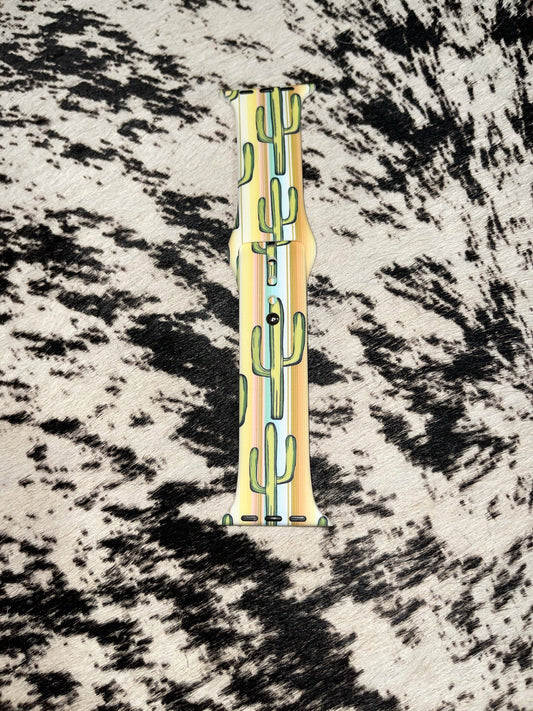Pastel Cactus Silicone Watch band