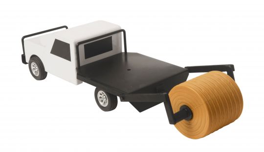 Flatbed Hay Truck White