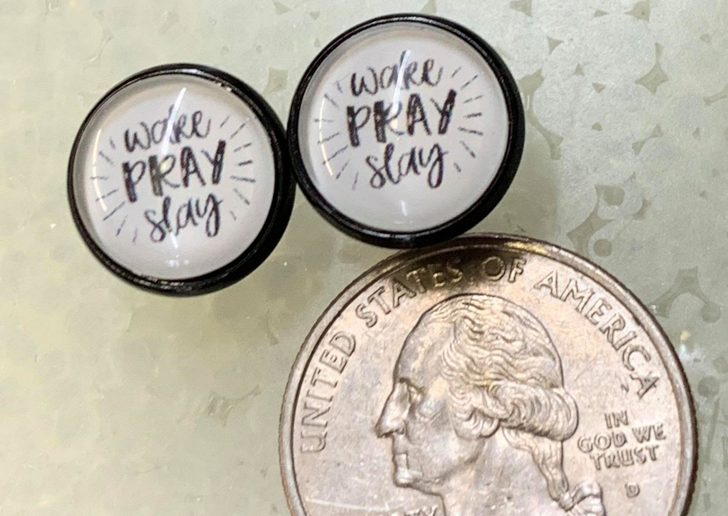 The Wake Pray Slay Stud Earrings