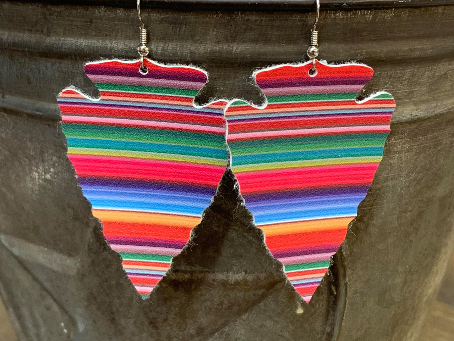 Serape Arrowhead Earrings