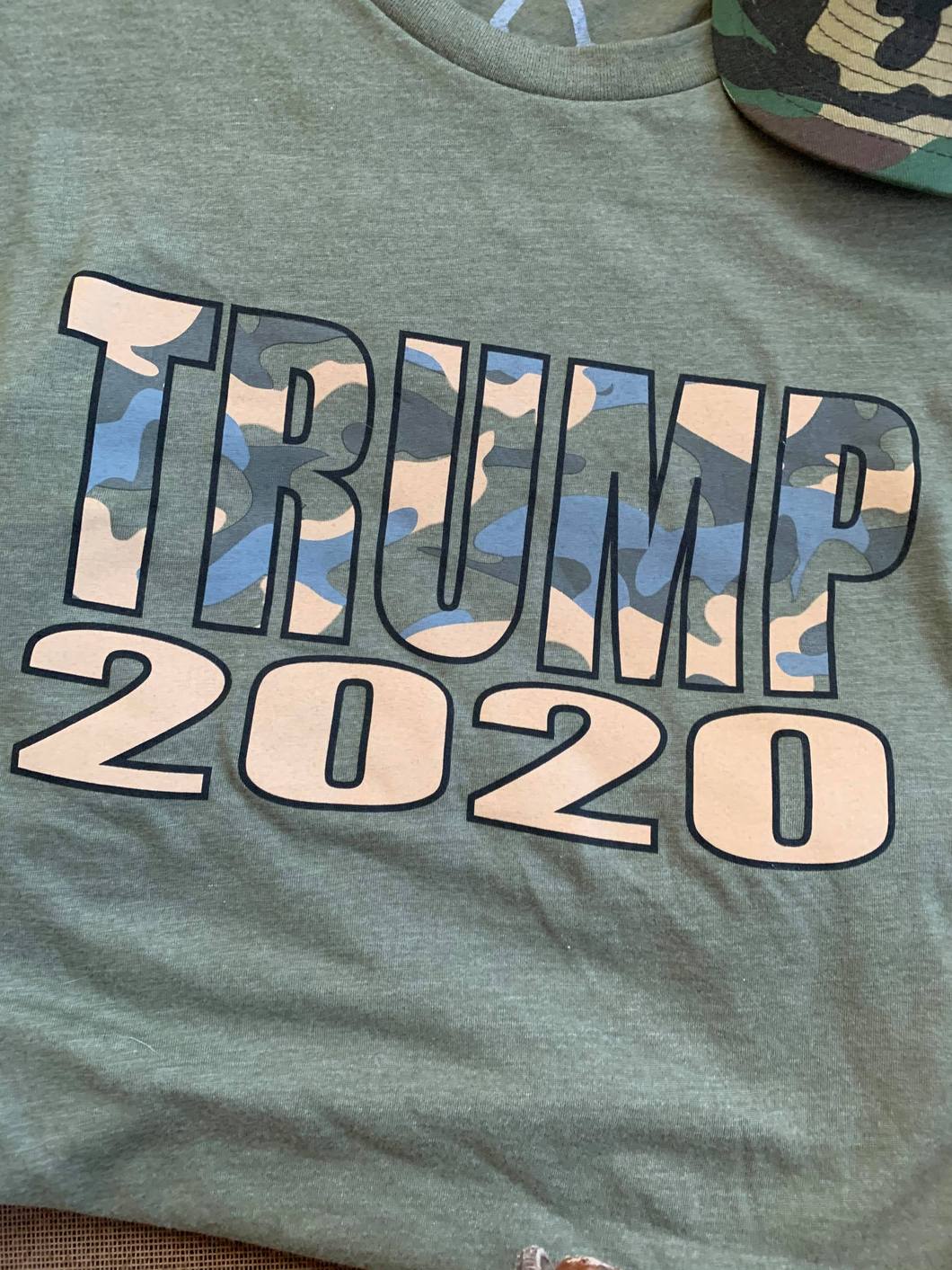 Diamond Bills Trump 2020 Tee with Camo Lettering