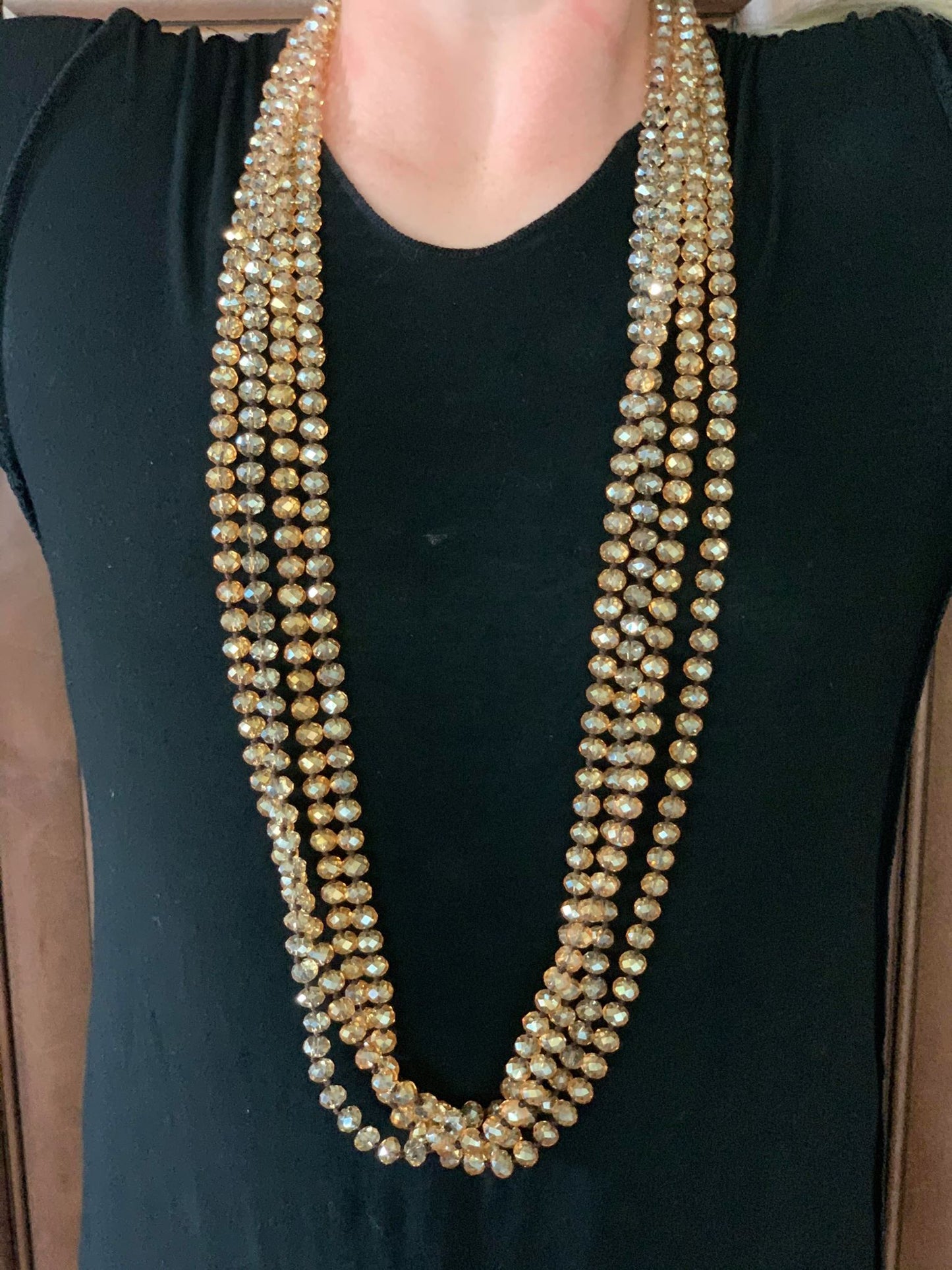 Crazy Train Beaded Necklace Layer Loops (multiple color options)