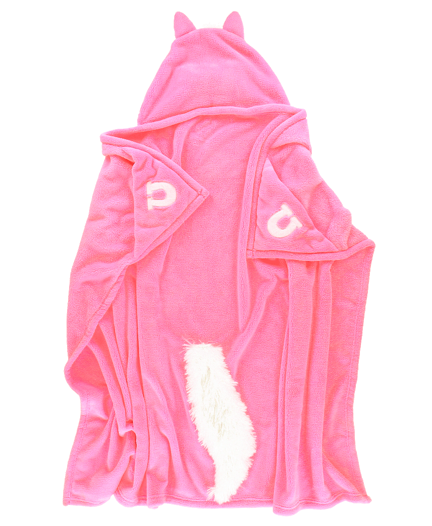 Pink Horse Critter Hooded Blanket by Lazy One