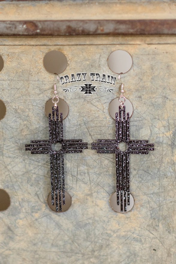 Crazy Train Carrying Your Love Black/White Earrings