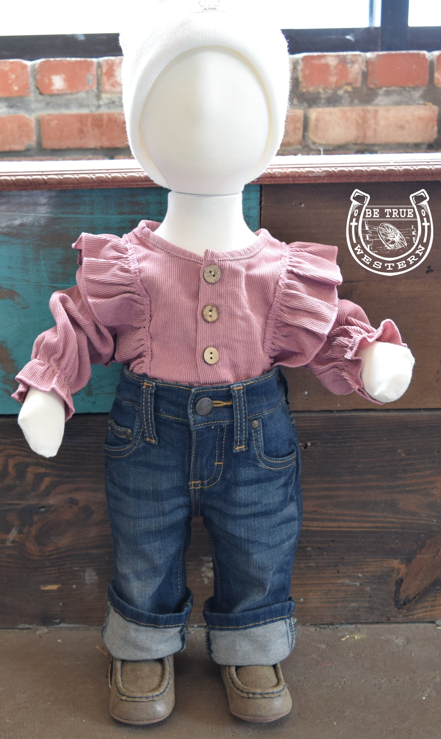 The Mauve Pink Corduroy Onesie