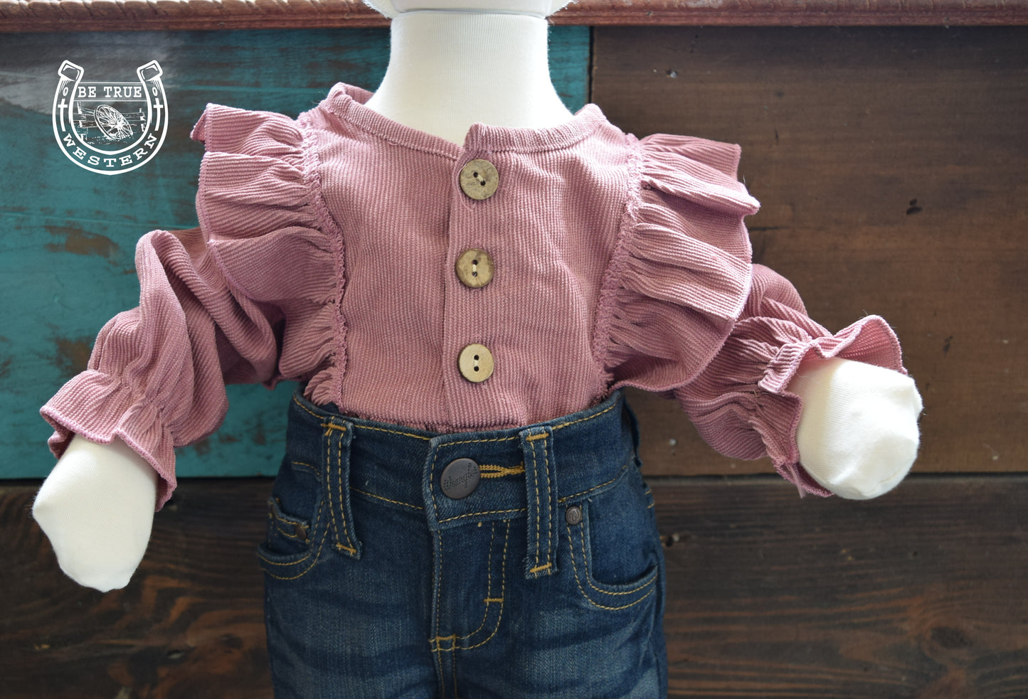 The Mauve Pink Corduroy Onesie