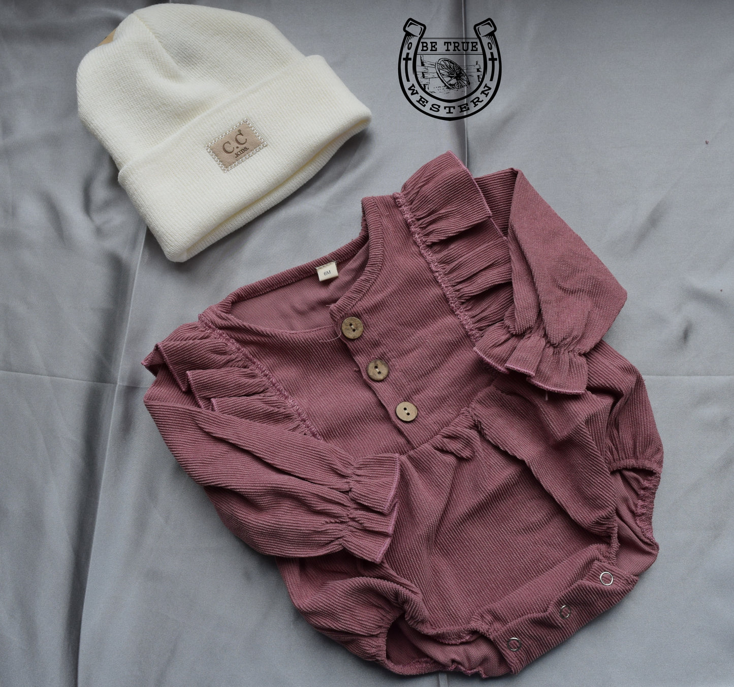 The Mauve Pink Corduroy Onesie