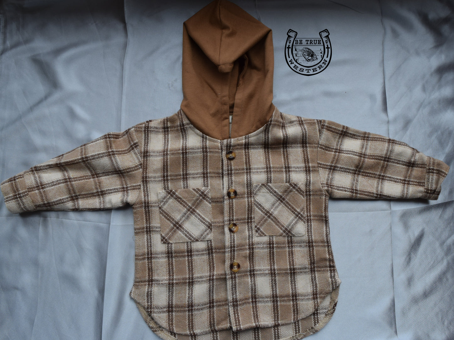 The Toddler Plaid Hoodie Shirt/Shacket
