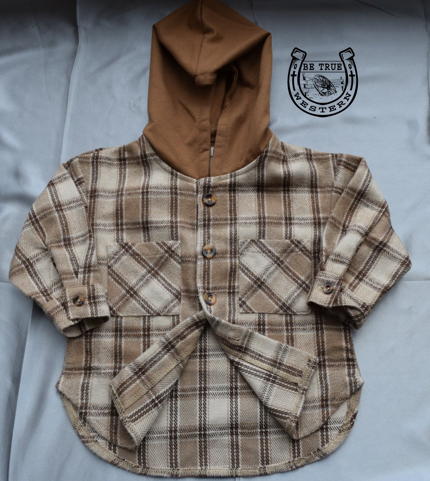 The Toddler Plaid Hoodie Shirt/Shacket