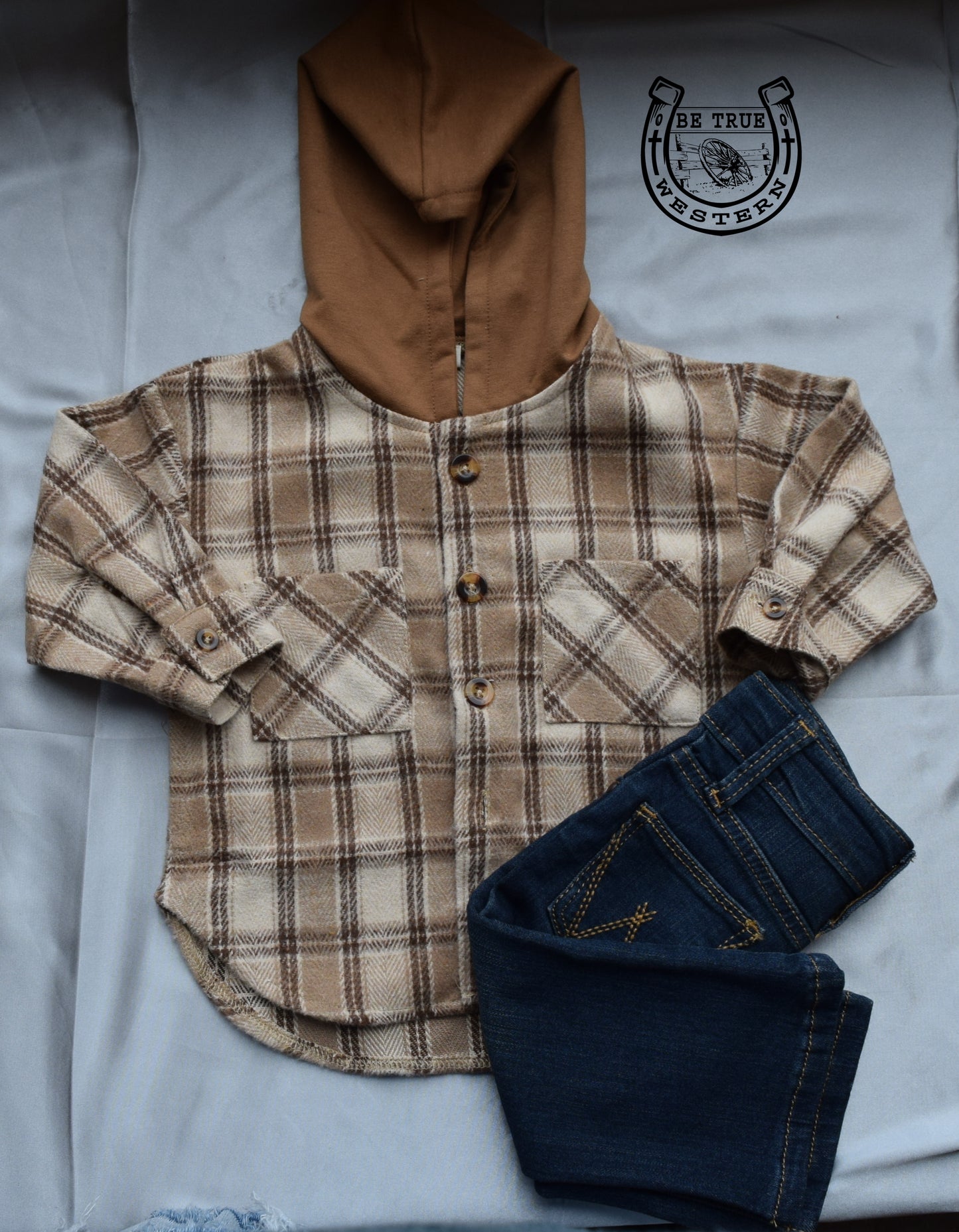 The Toddler Plaid Hoodie Shirt/Shacket