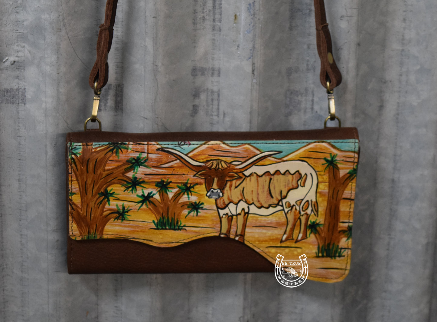 The Longhorn Prairie Clutch Wallet Purse
