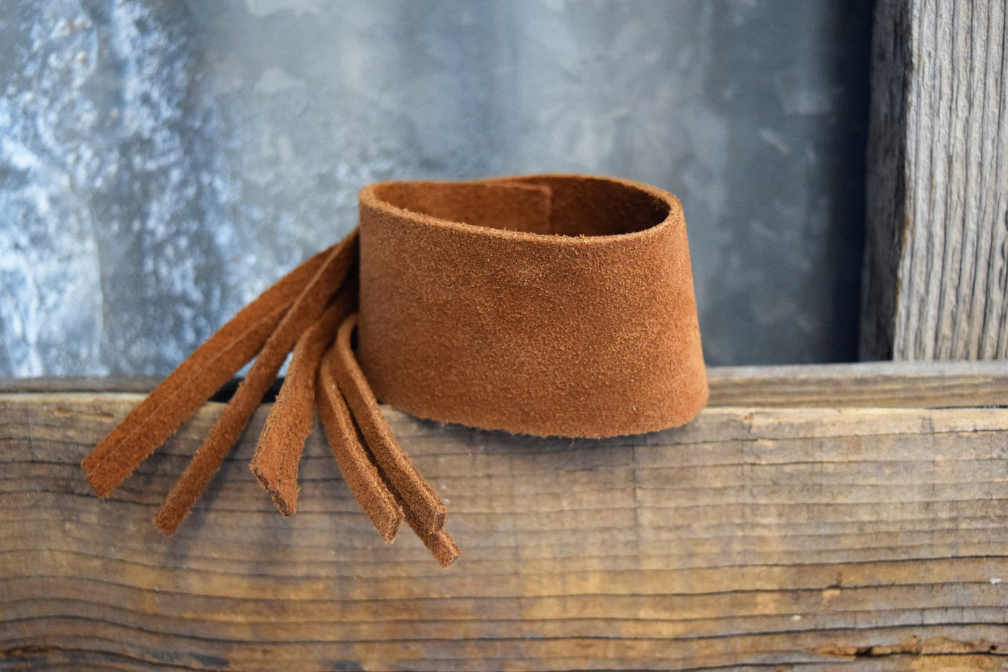 Suede Leather Fringe Cuffs