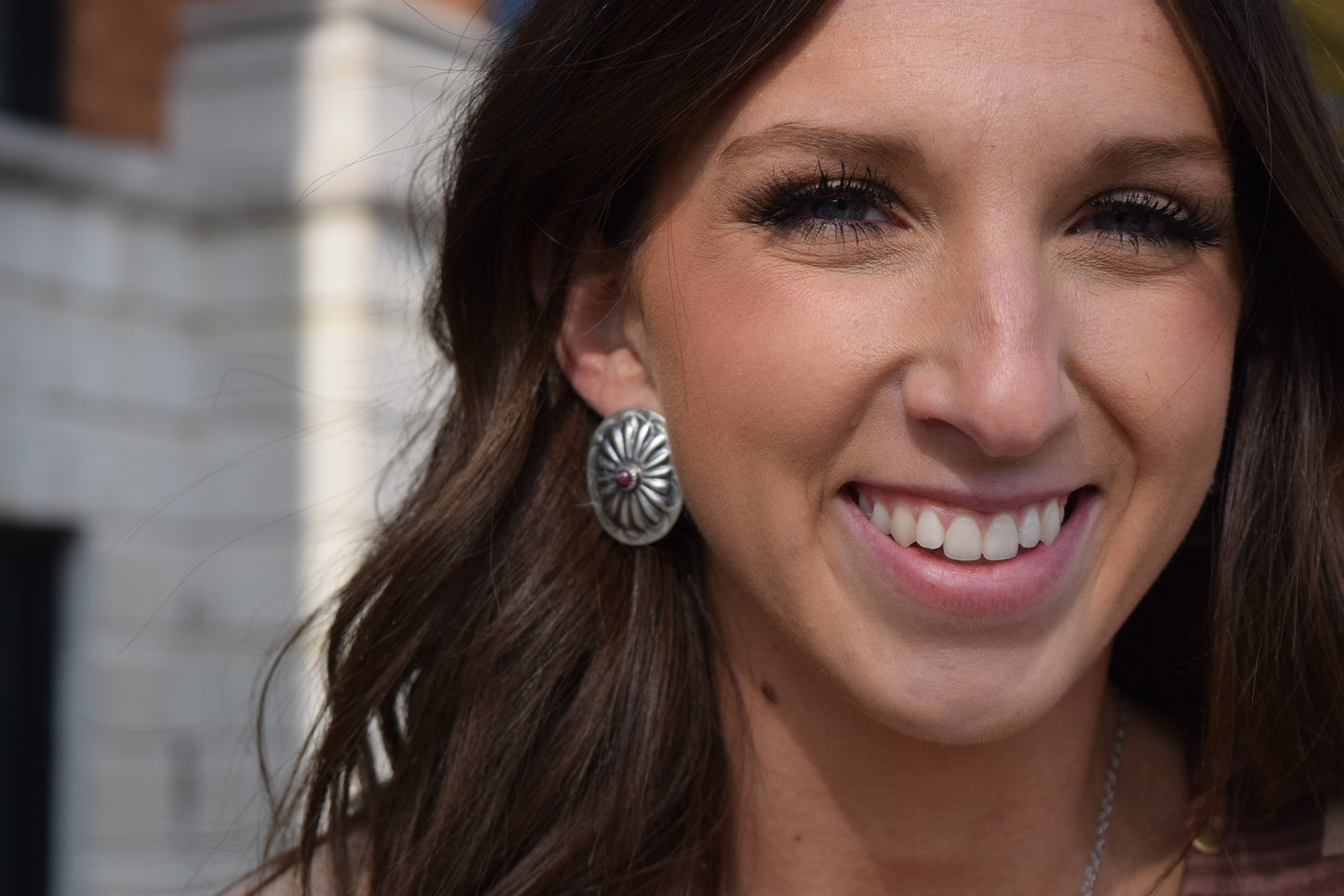 The Purple Concho Earrings