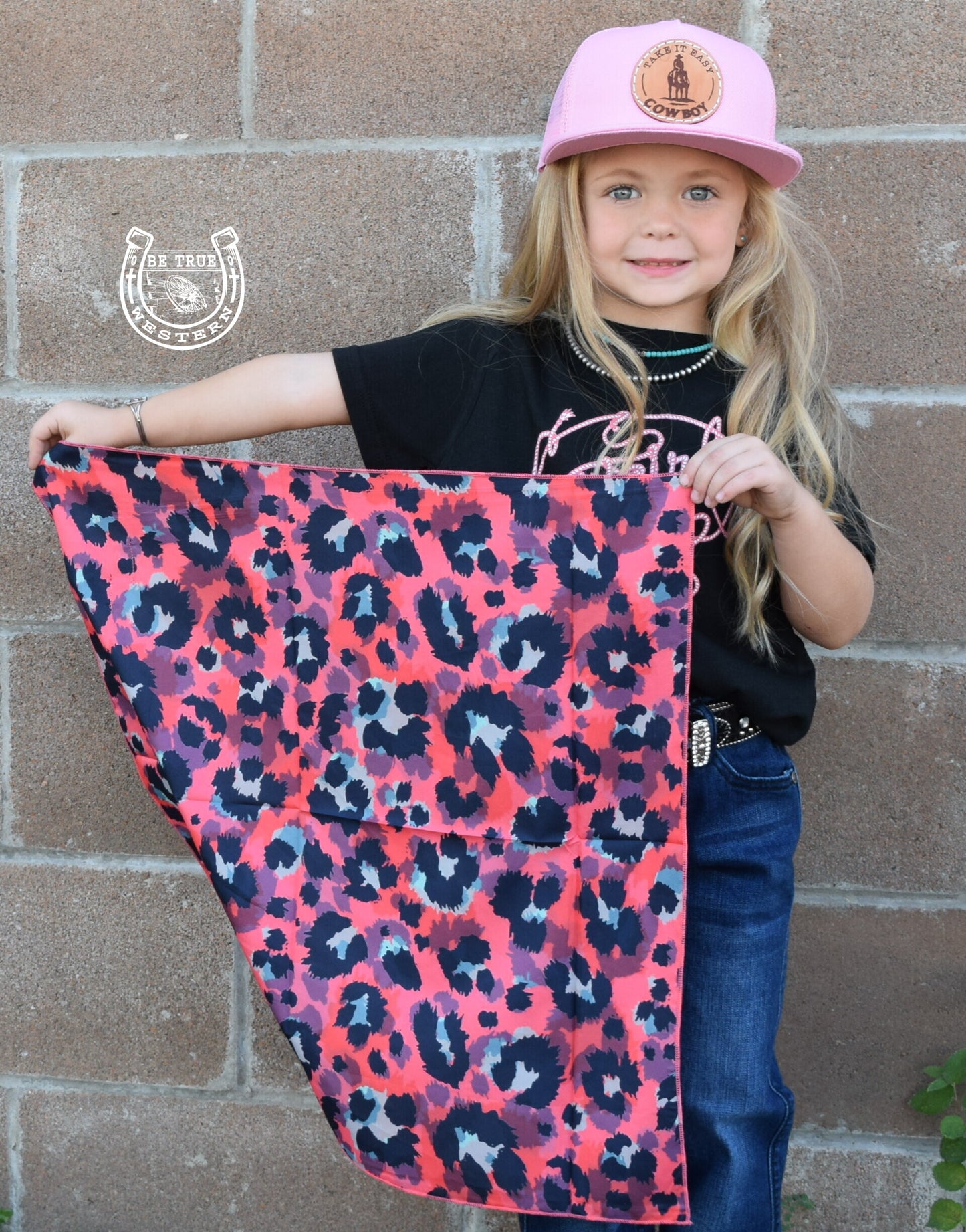 The Peach Leopard Wild Rag (kids)