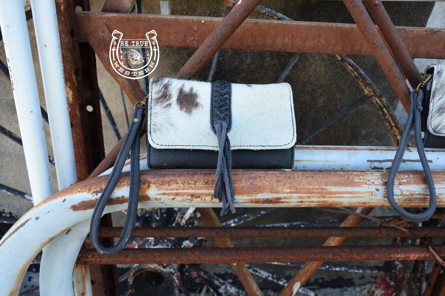 The Braided Cowhide Wristlet Wallet