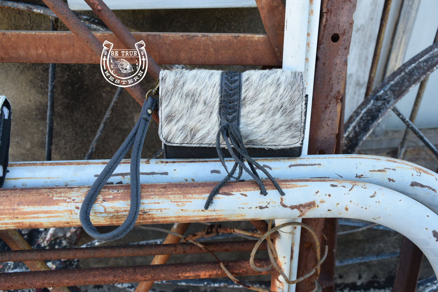 The Braided Cowhide Wristlet Wallet