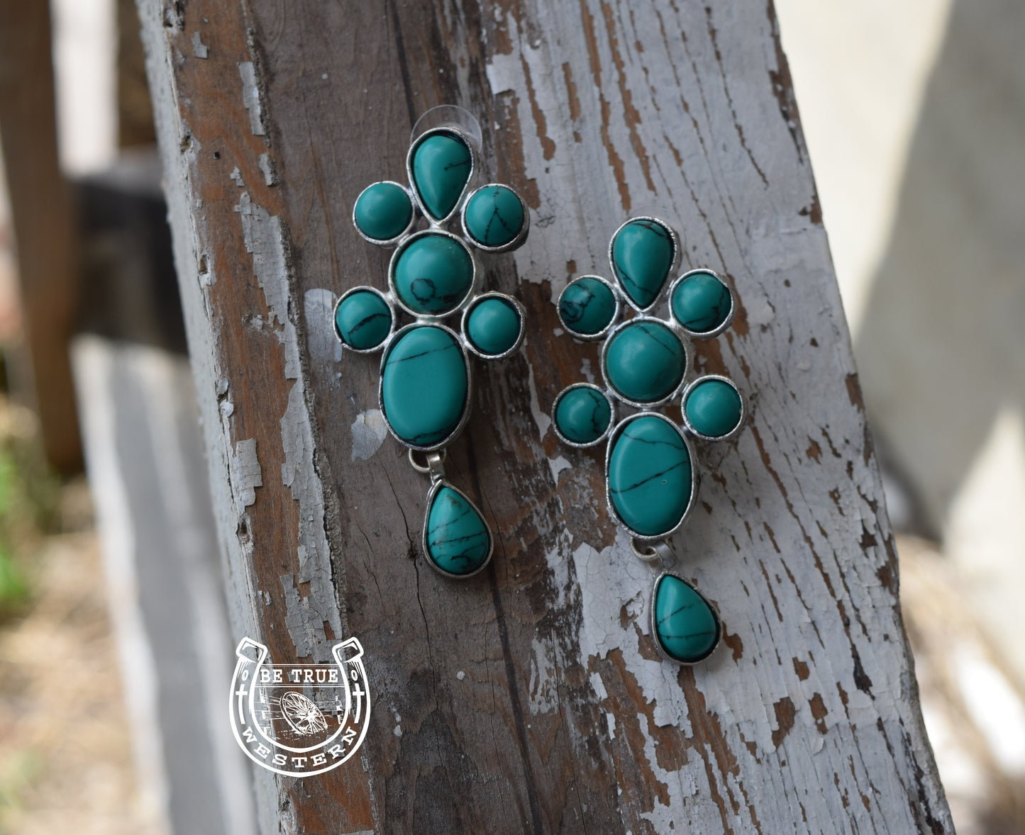Turquoise Cluster Earrings