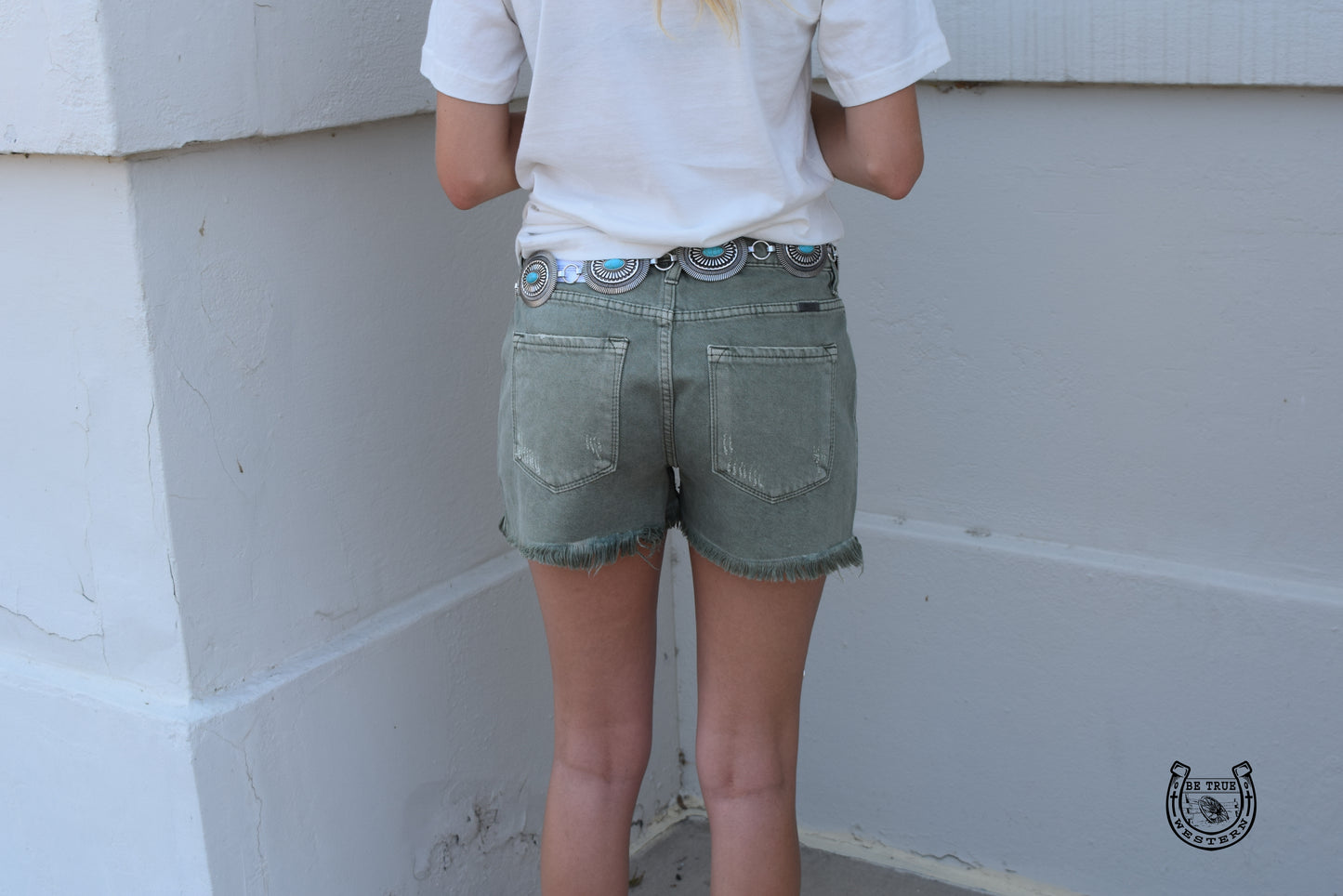 The Olivia Olive High Rise Kancan Shorts