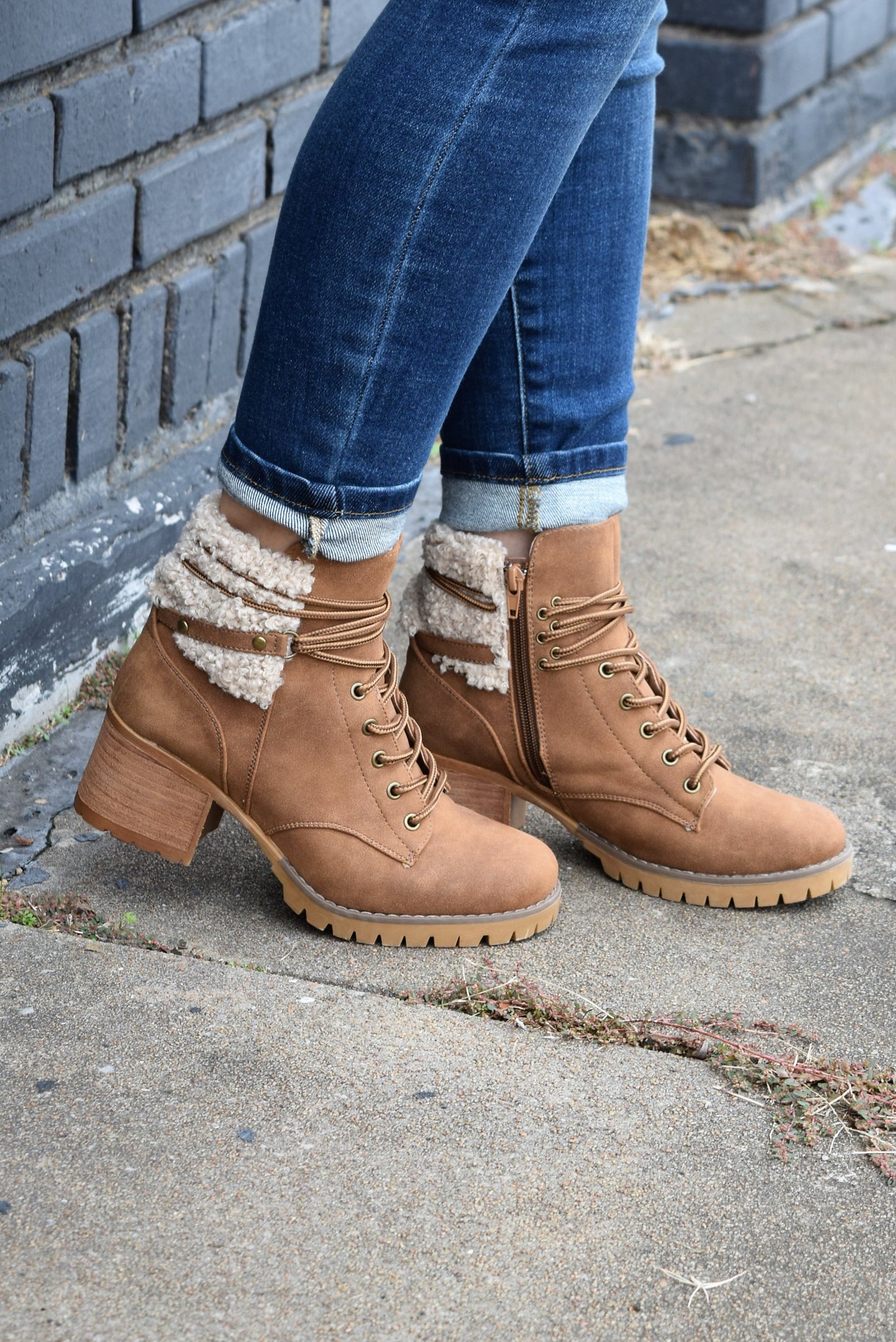 Tan Olivia Fur Boots by Very G