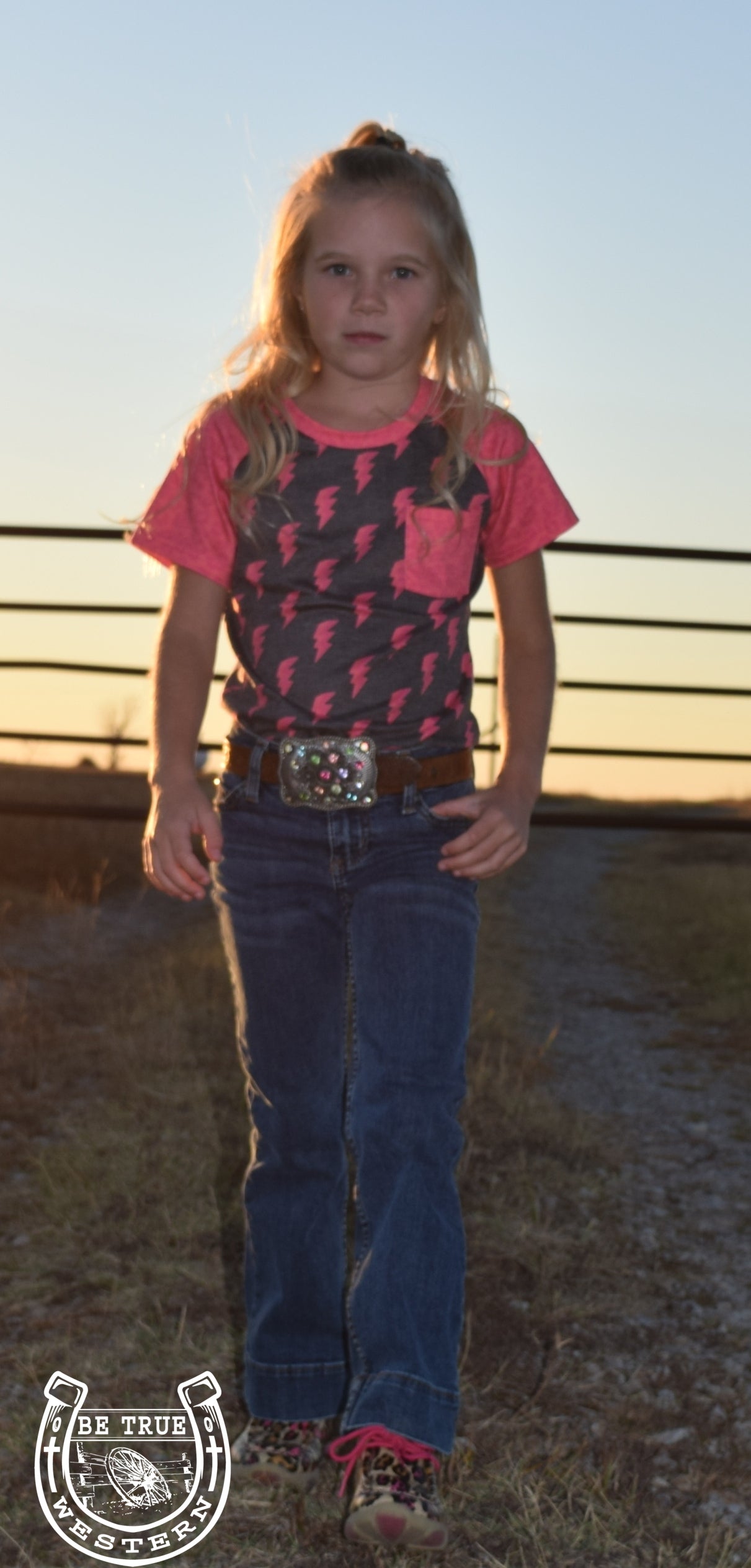 Crazy Train Pink Cosmic Love Bolt Tee