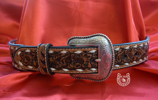 The Nocona Tapered Floral Mens Belt (Size 34 )