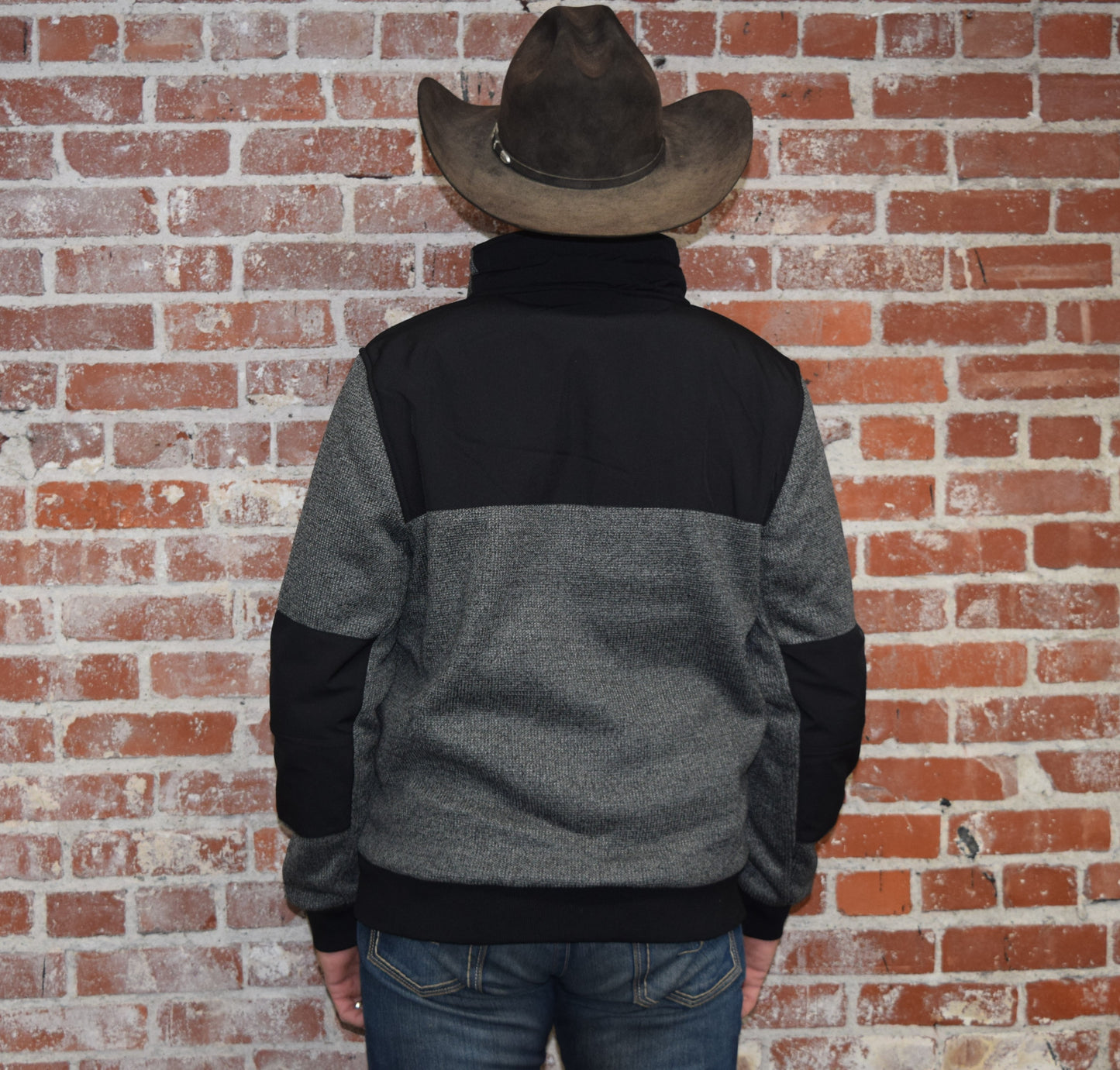 Hooey Men's Full Zip Grey/Black Tech Jacket