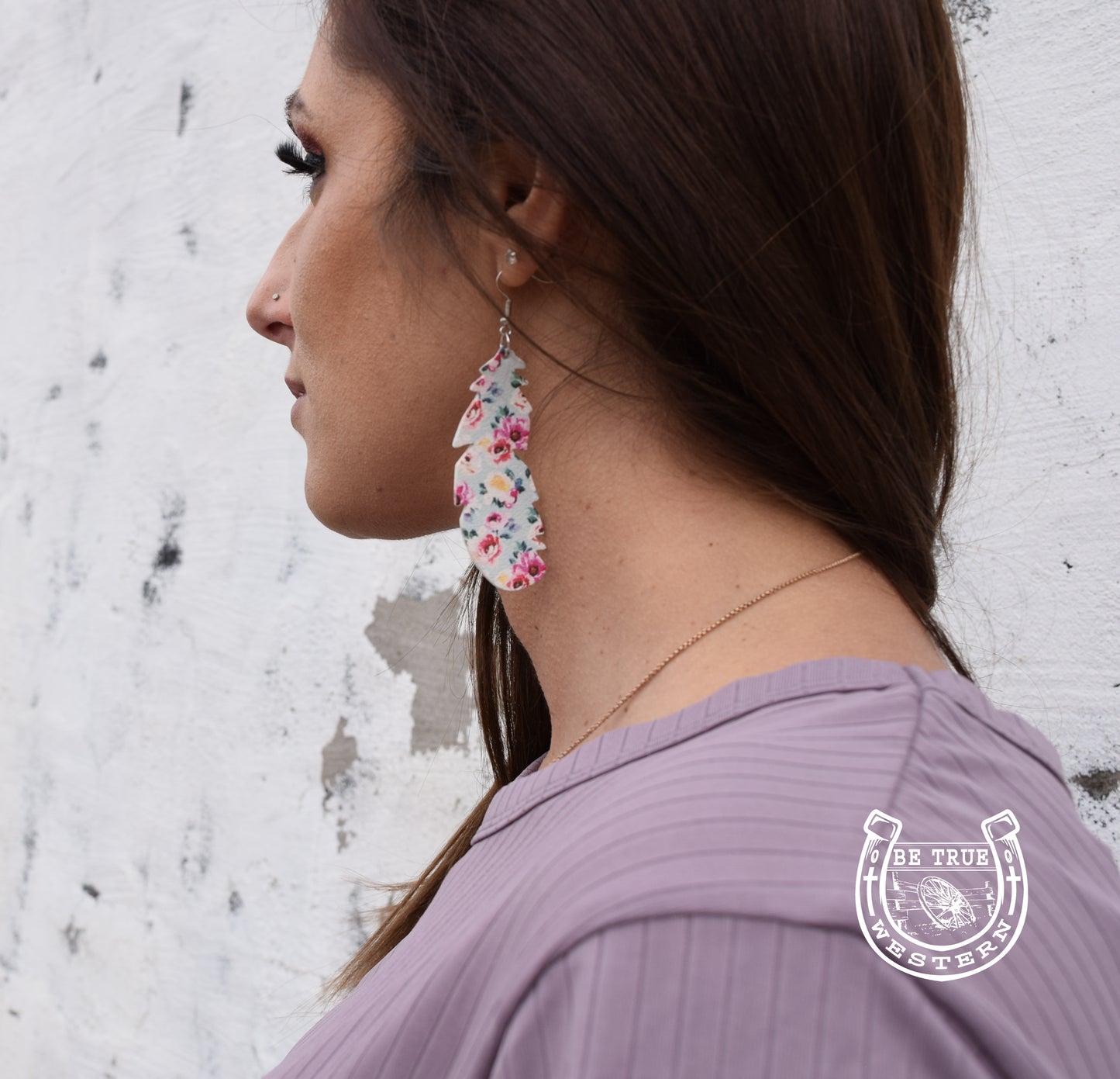 The Southern Comfort Floral Feather Earrings