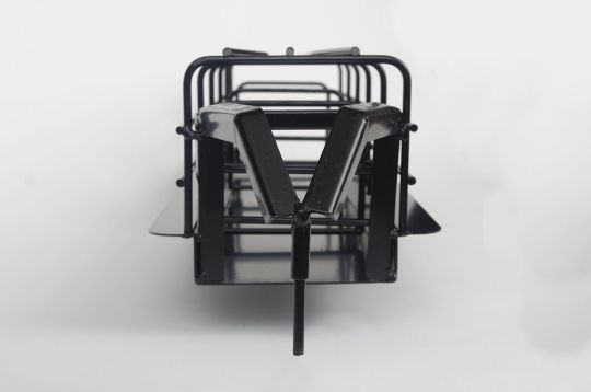 Long Gooseneck Trailer with Split Gates Black