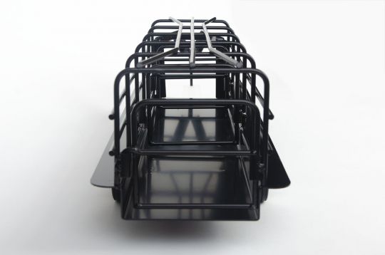 Long Gooseneck Trailer with Split Gates Black