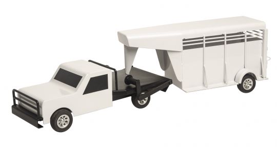 Flatbed Hay Truck White