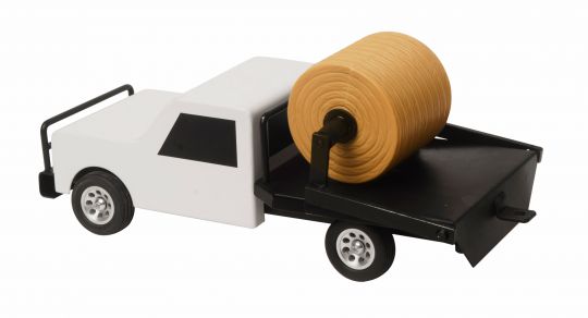 Flatbed Hay Truck White