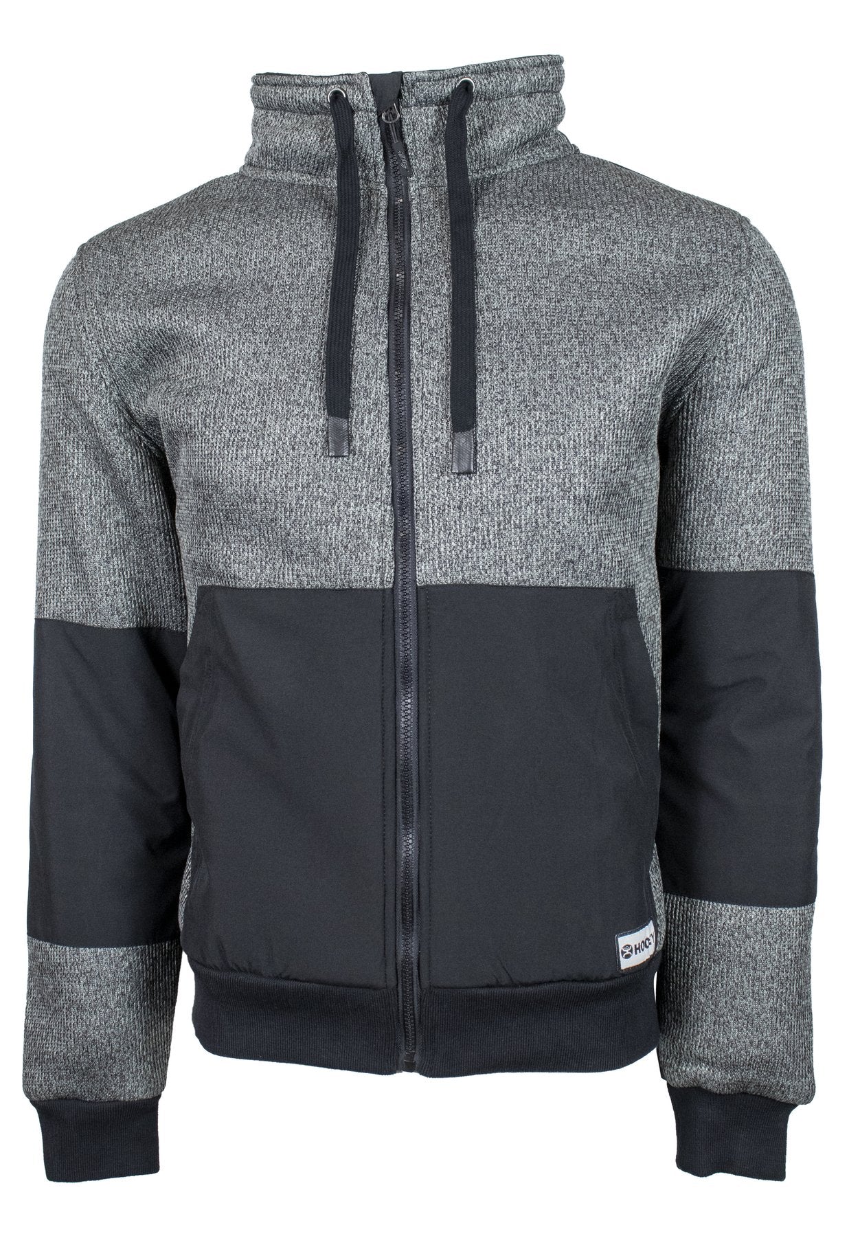 Hooey Men's Full Zip Grey/Black Tech Jacket