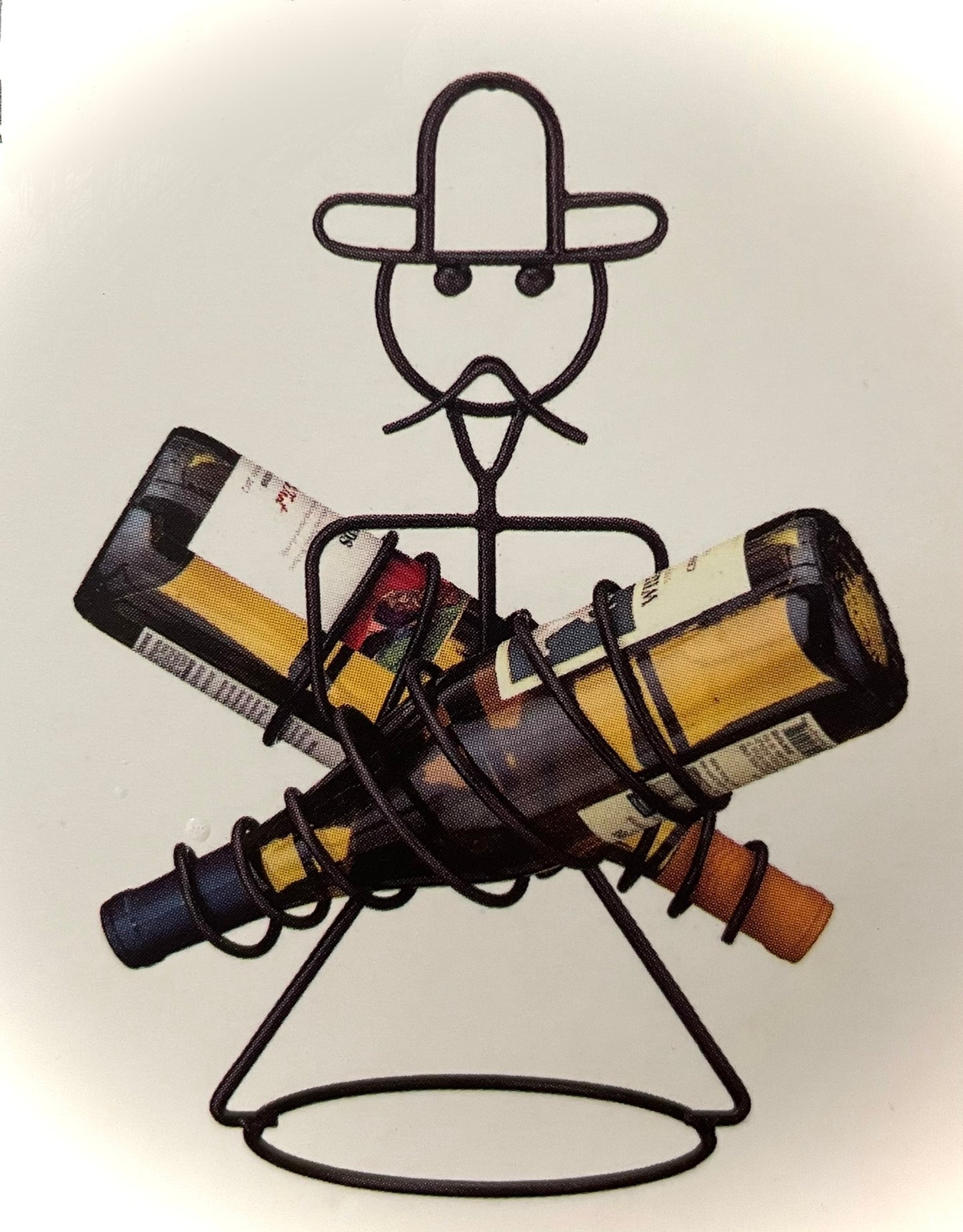 Wire Cowboy Wine Holder