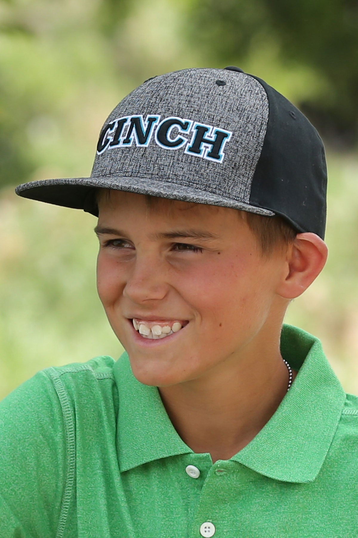 Cinch Boy's Black and Gray Adjustable Cap