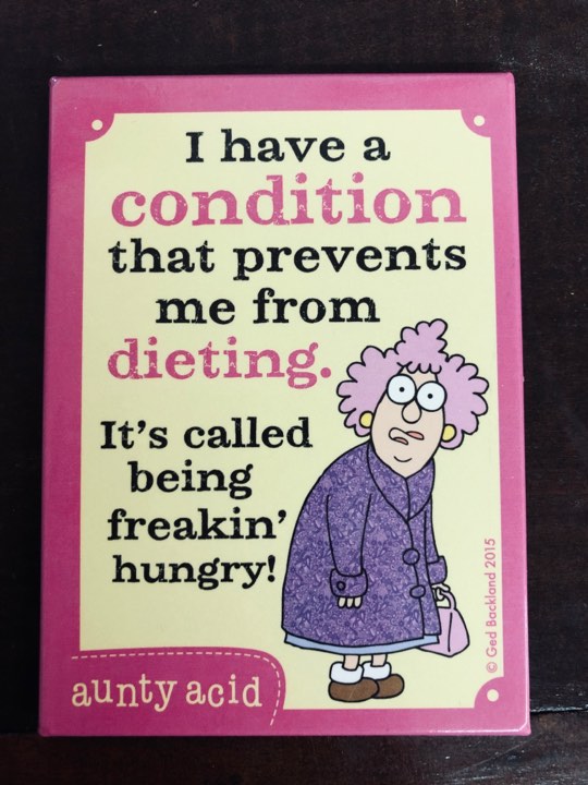 Leanin' Tree Acid Aunty Dieting Magnet