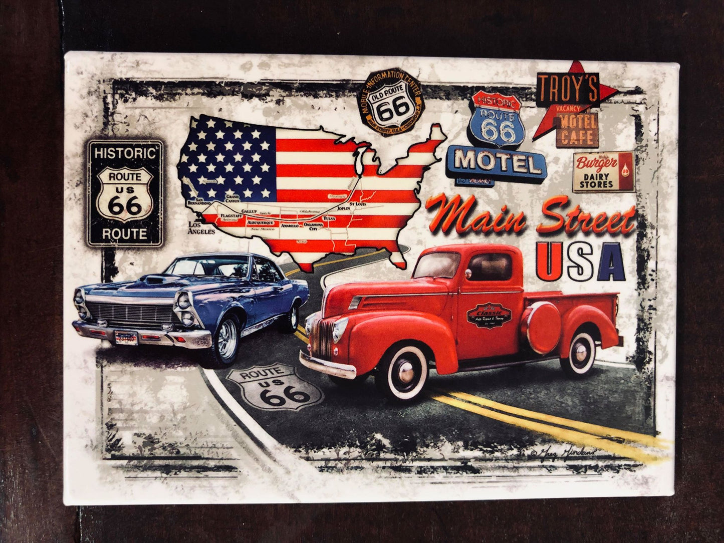 Leanin' Tree Main Street USA Magnet