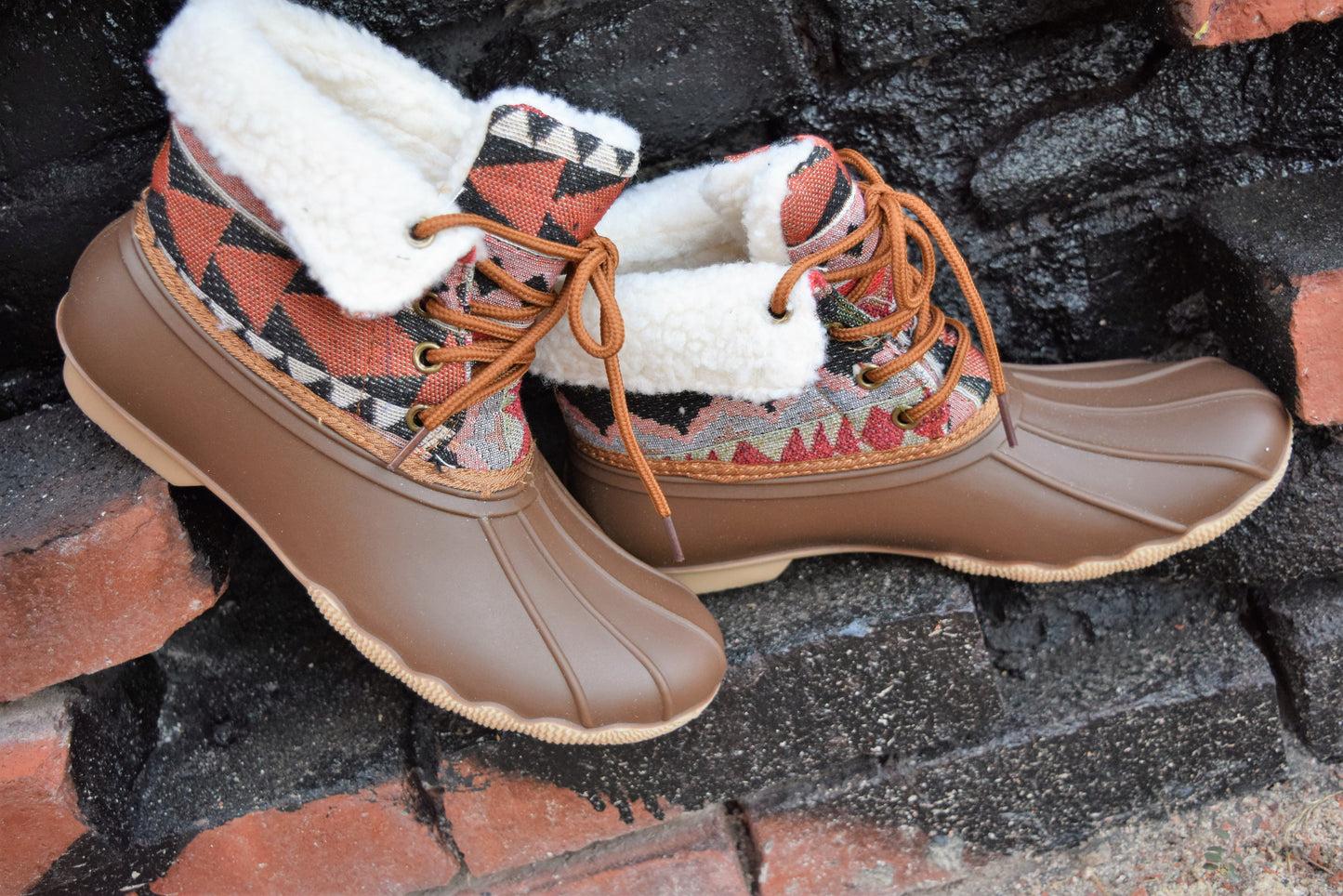 The Slush Tan Aztec Rain/Snow Boot