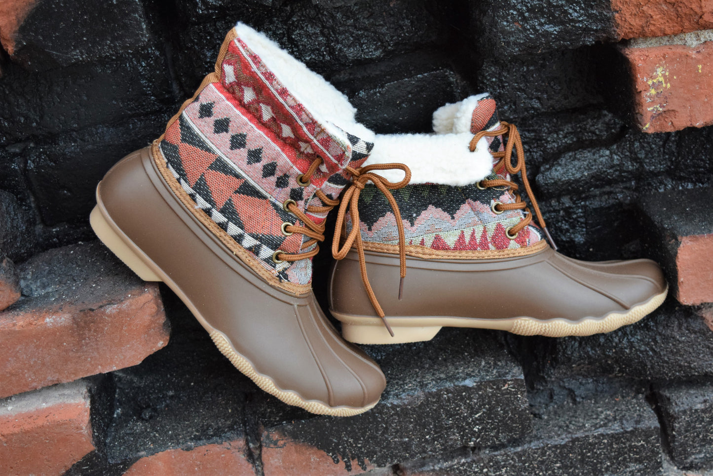 The Slush Tan Aztec Rain/Snow Boot