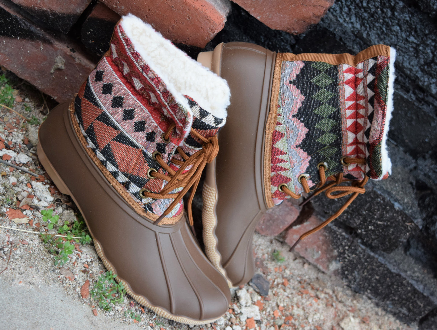 The Slush Tan Aztec Rain/Snow Boot