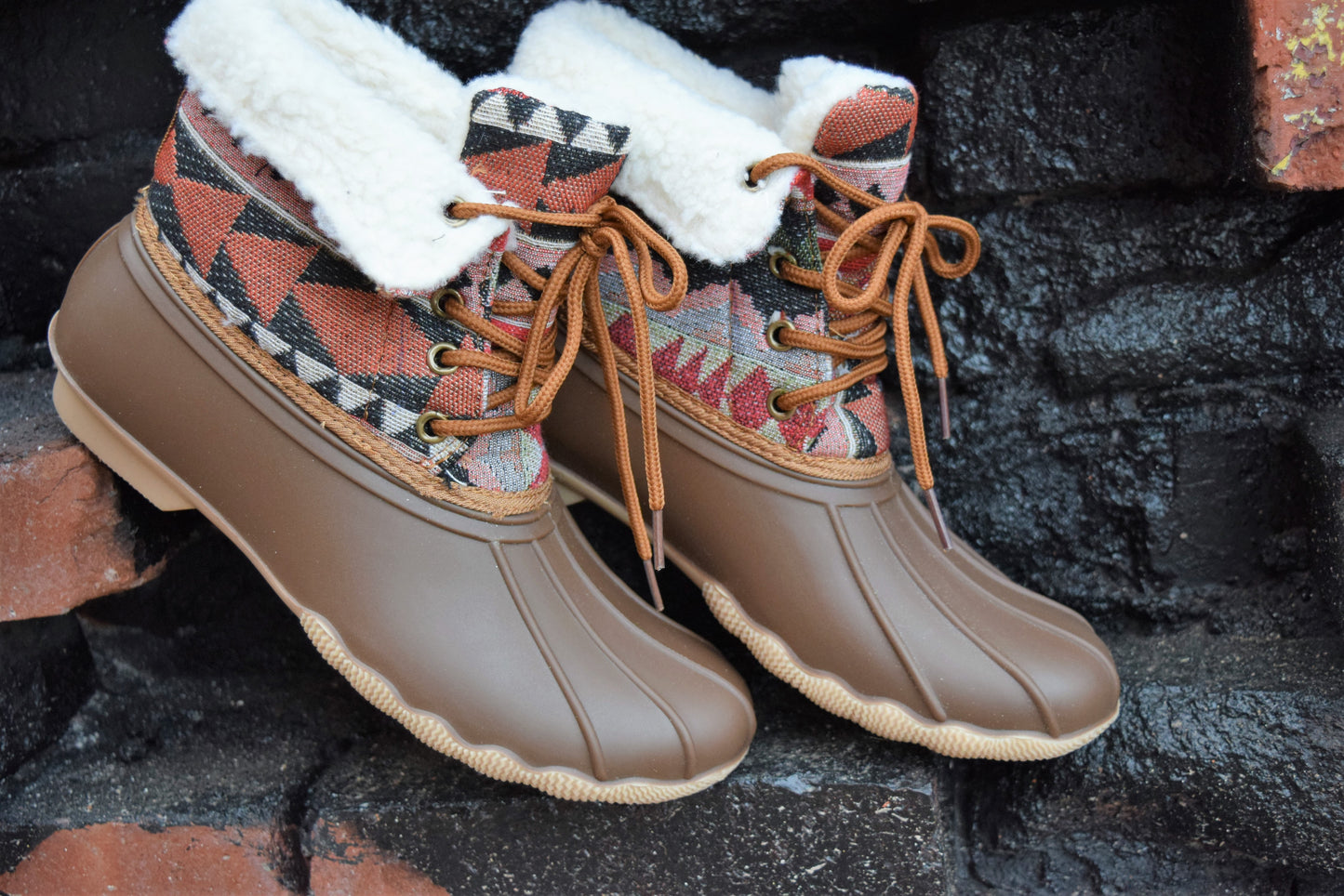 The Slush Tan Aztec Rain/Snow Boot