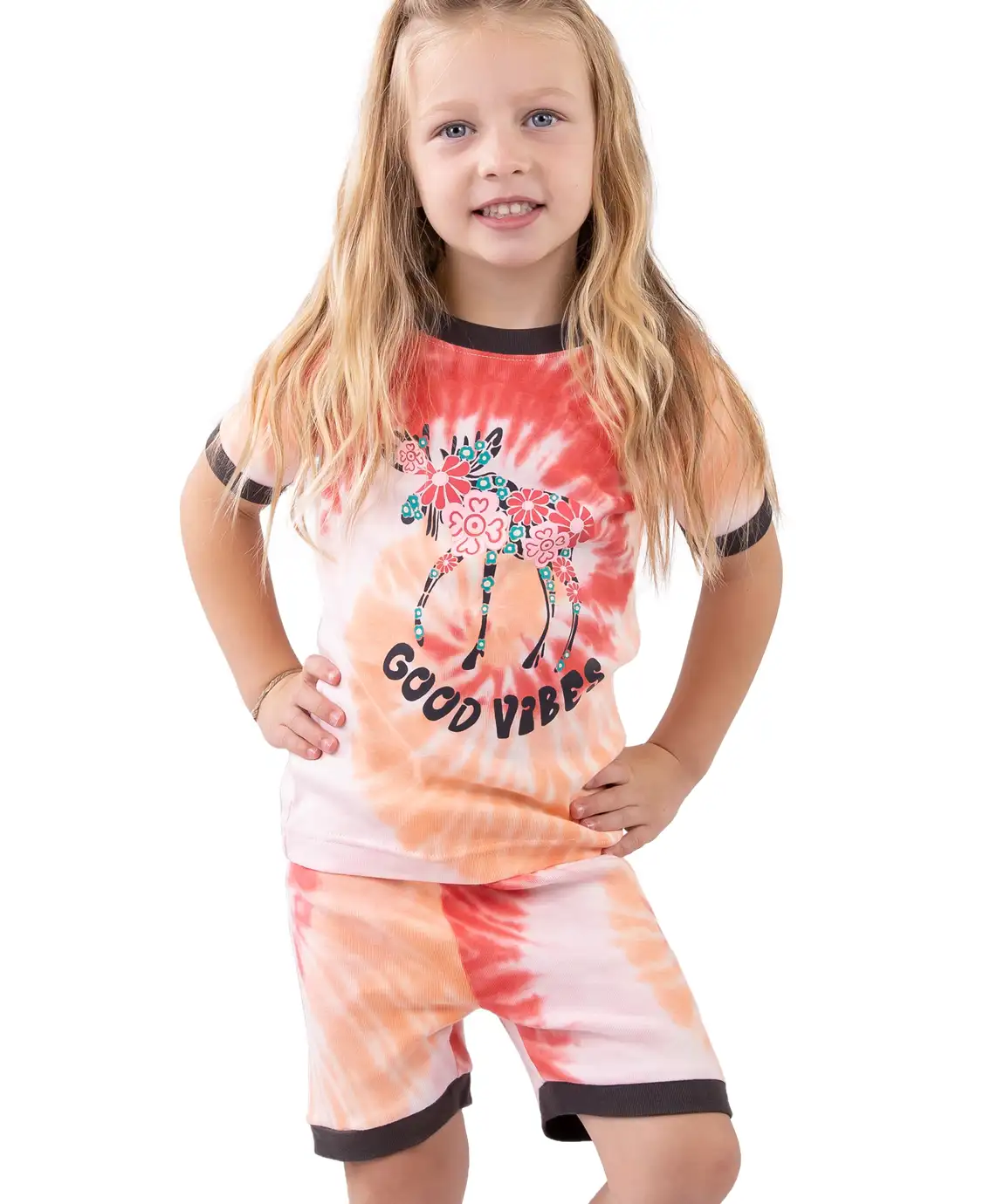 Good Vibes Kid's PJ Short Set