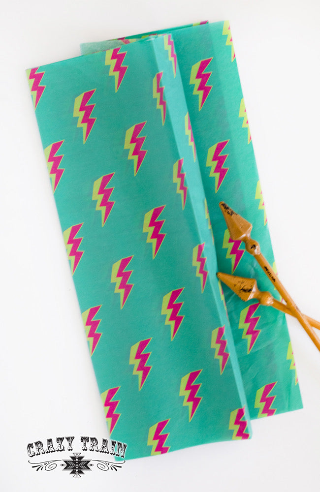 Turquoise Bolt Tissue Paper