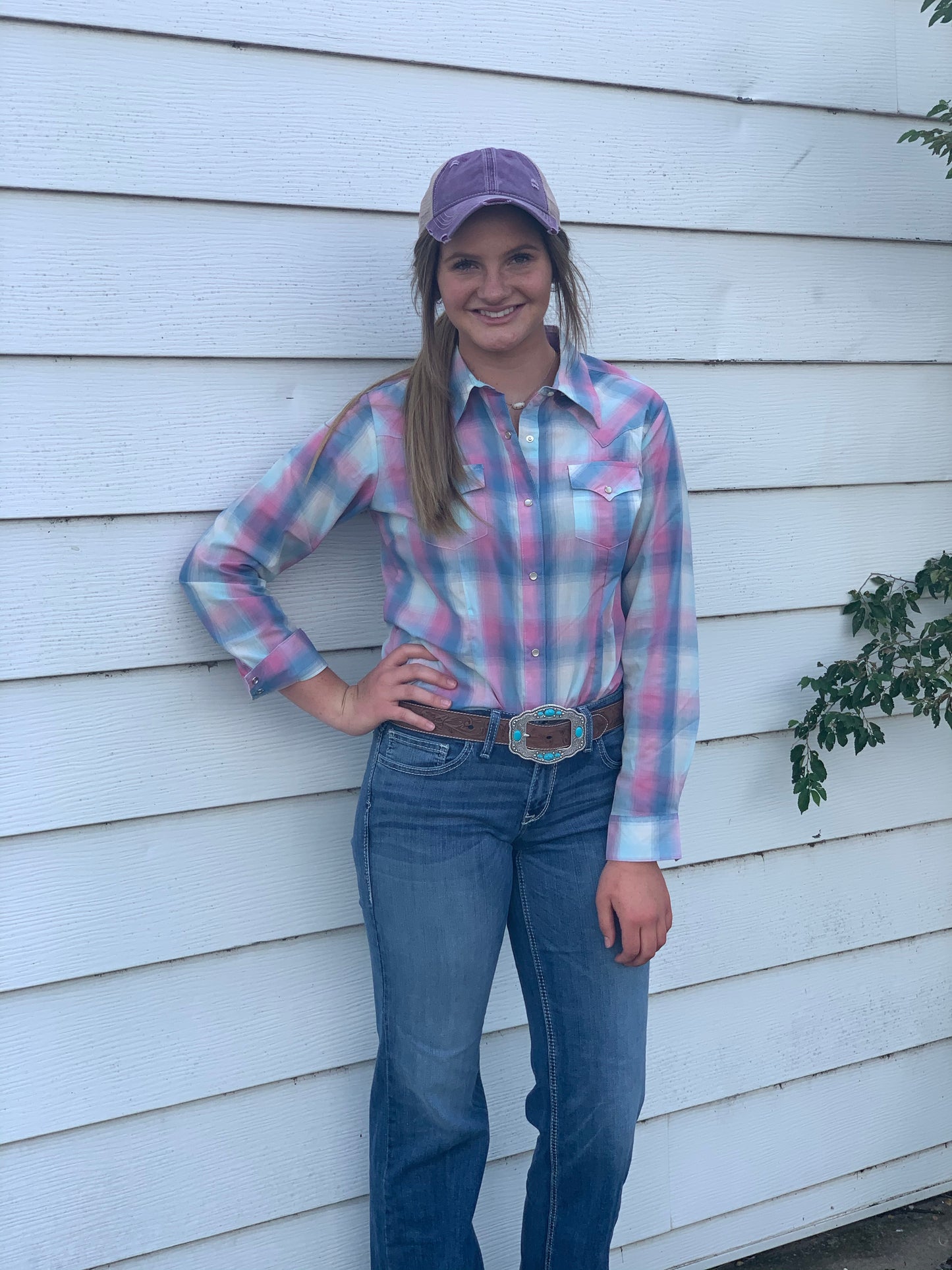 Women's Wrangler Multi-Color Plaid Western Snap Shirt (Multiple Colors)