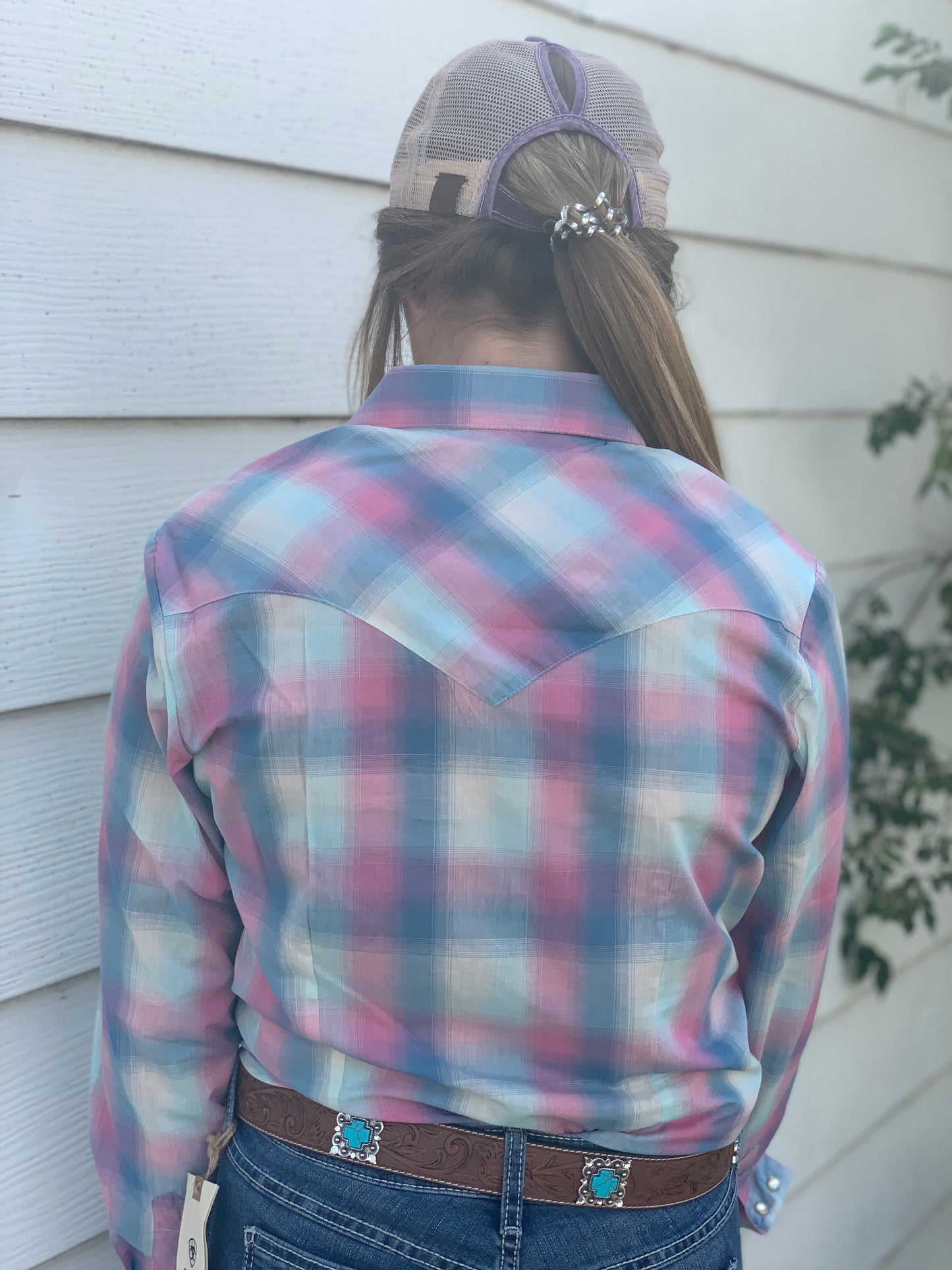 Women's Wrangler Multi-Color Plaid Western Snap Shirt (Multiple Colors)