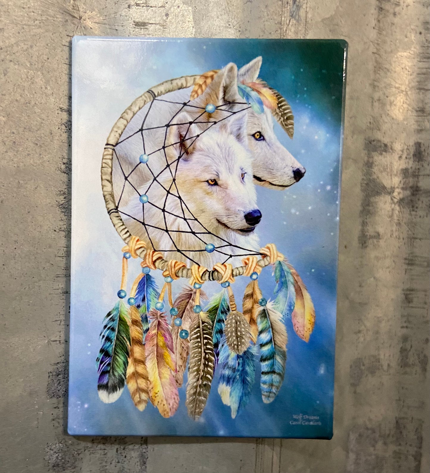 White Wolf Dreamer Magnet