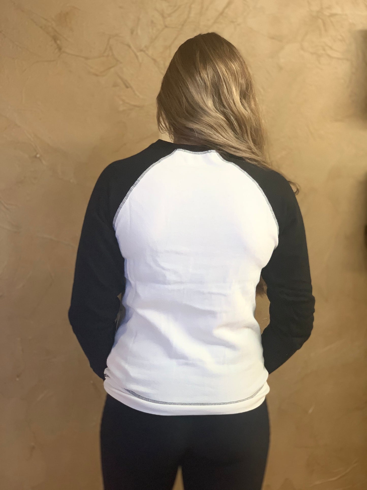 Cowgirl Tuff White and Black Crewneck Sweater