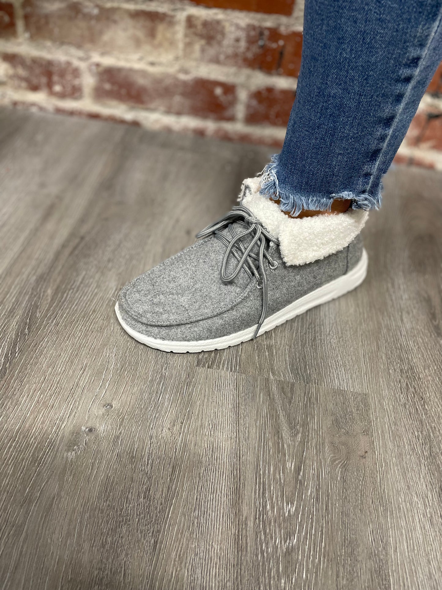 The Mikey Grey Sherpa Shoe